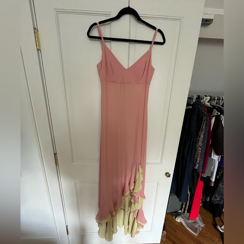 Elegant Pink and Yellow Shoshanna Dress